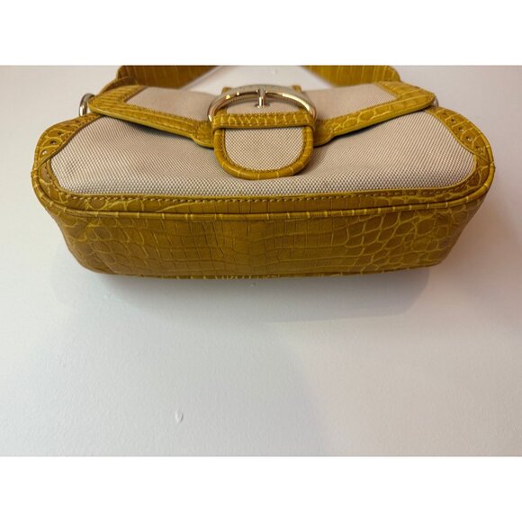 Celine Yellow Handbag W/ Buckle Clasp - Picture 3 of 5